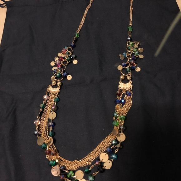 Multilayer Colorful Handmade Seed Beads Illusion Chain Bib Necklace - Picture 5 of 11